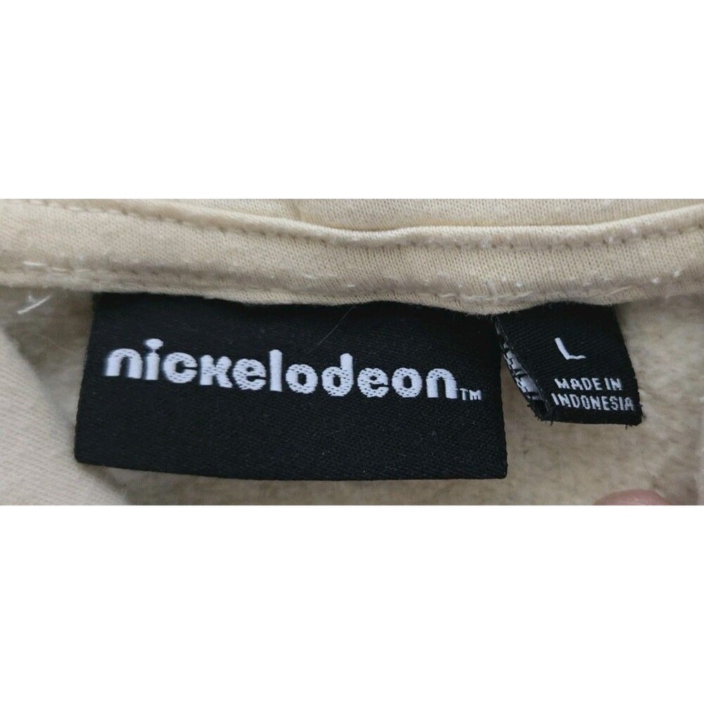 Spongebob Square Pants I'm Ready Hoodie Size Large L GUC Light Yellow - Picture 3 of 5